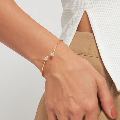 Toi et Moi Open Top Bangle