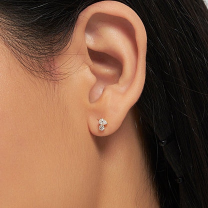 Round and Pear Dual Stone Studs