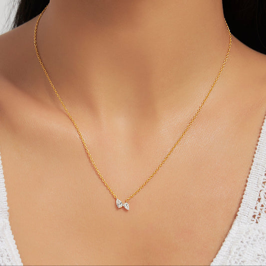 Pear Toi Et Moi Lab Diamond Necklace