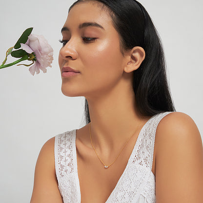 Gema Dual Stone Lab Diamond Necklace