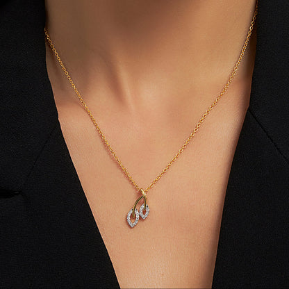 Leafy Luster Diamond Pendant (With Chain)