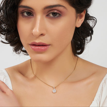 1 Carat Classic Solitaire Pendant with Halo