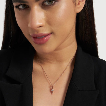 Pristine Light Solitaire Pendant (With Chain)