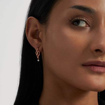 Ethereal Essence Solitaire Diamond Earrings