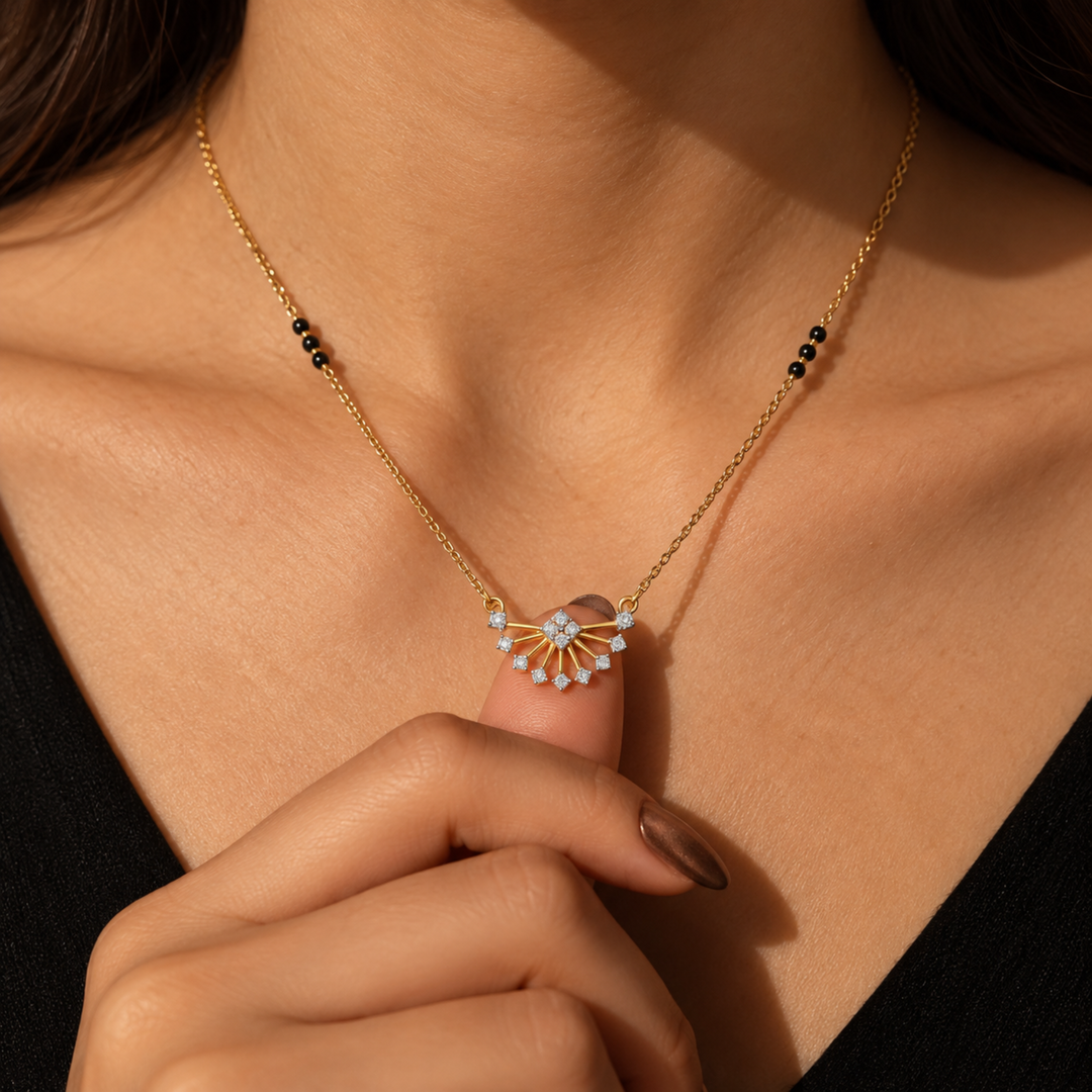 Everbloom Lab Diamond Mangalsutra