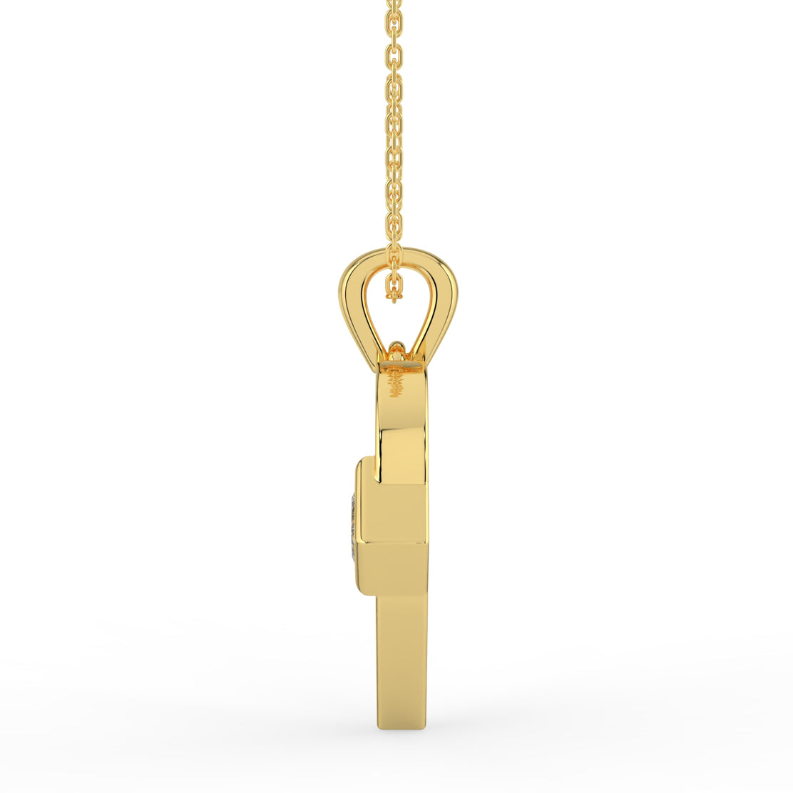Petite Heart Lab Diamond Pendant (With Chain)