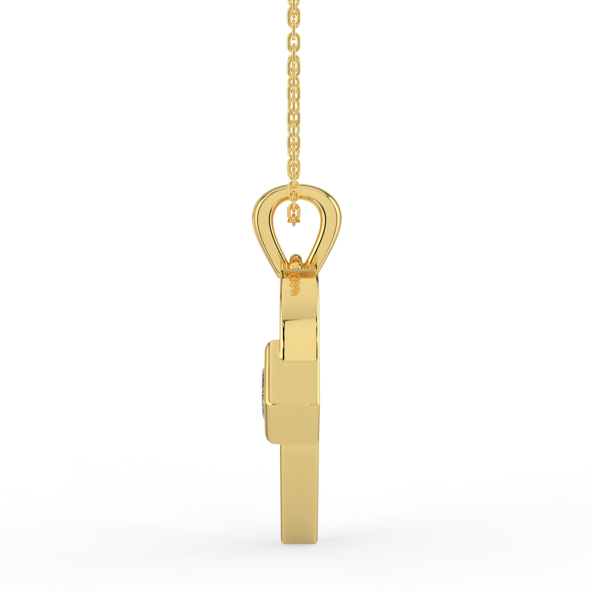 Petite Heart Lab Diamond Pendant (With Chain)