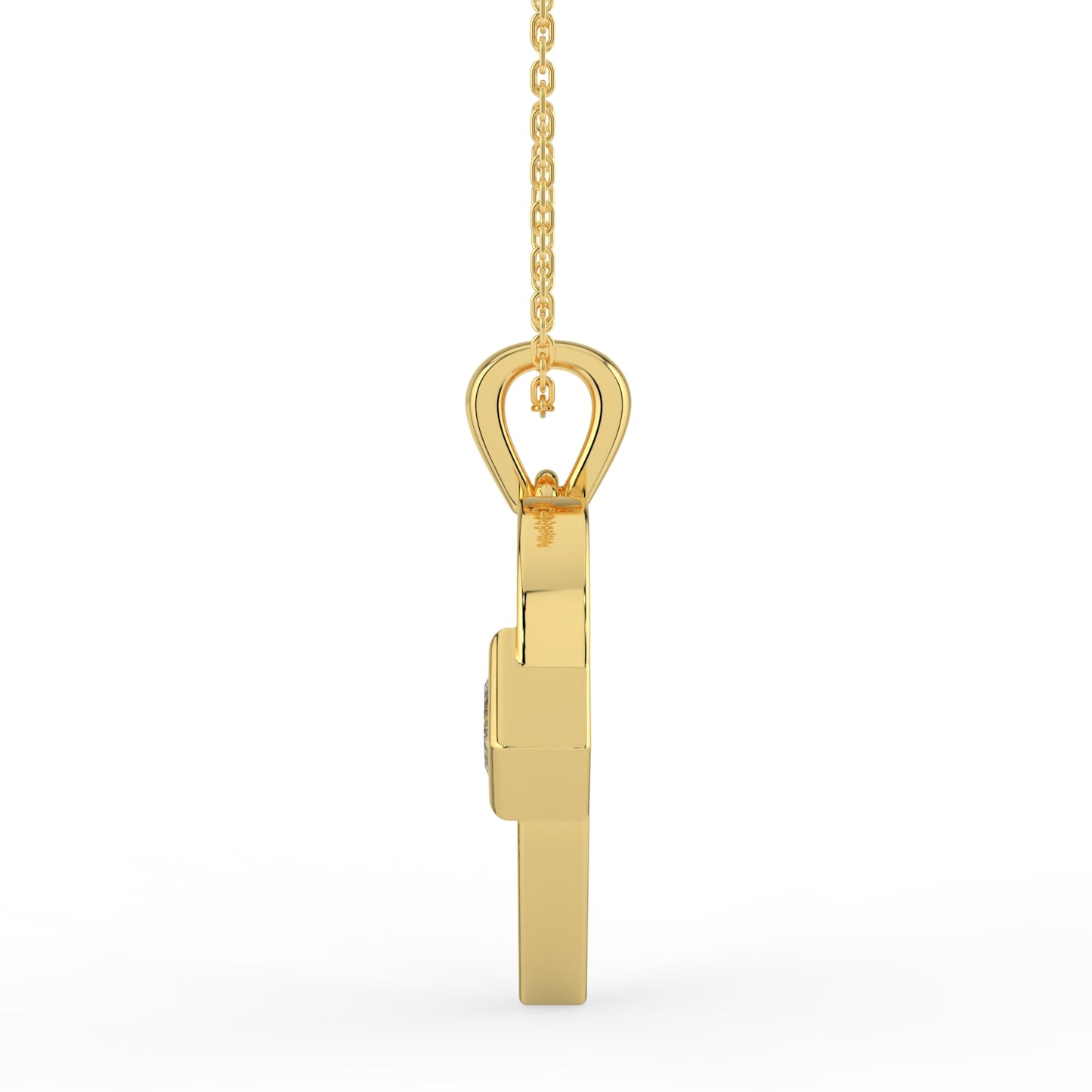 Petite Heart Lab Diamond Pendant