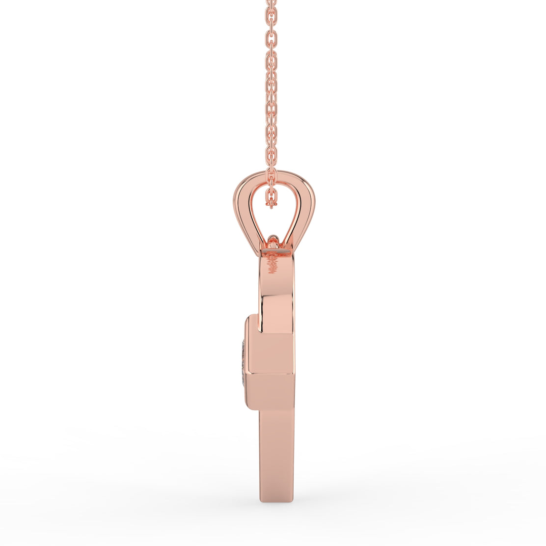 Petite Heart Lab Diamond Pendant (With Chain)