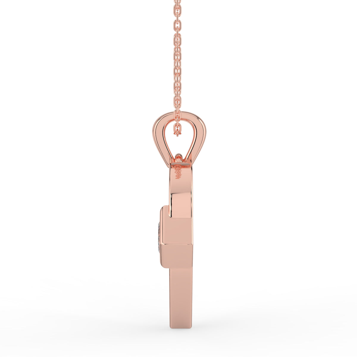 Petite Heart Lab Diamond Pendant (With Chain)