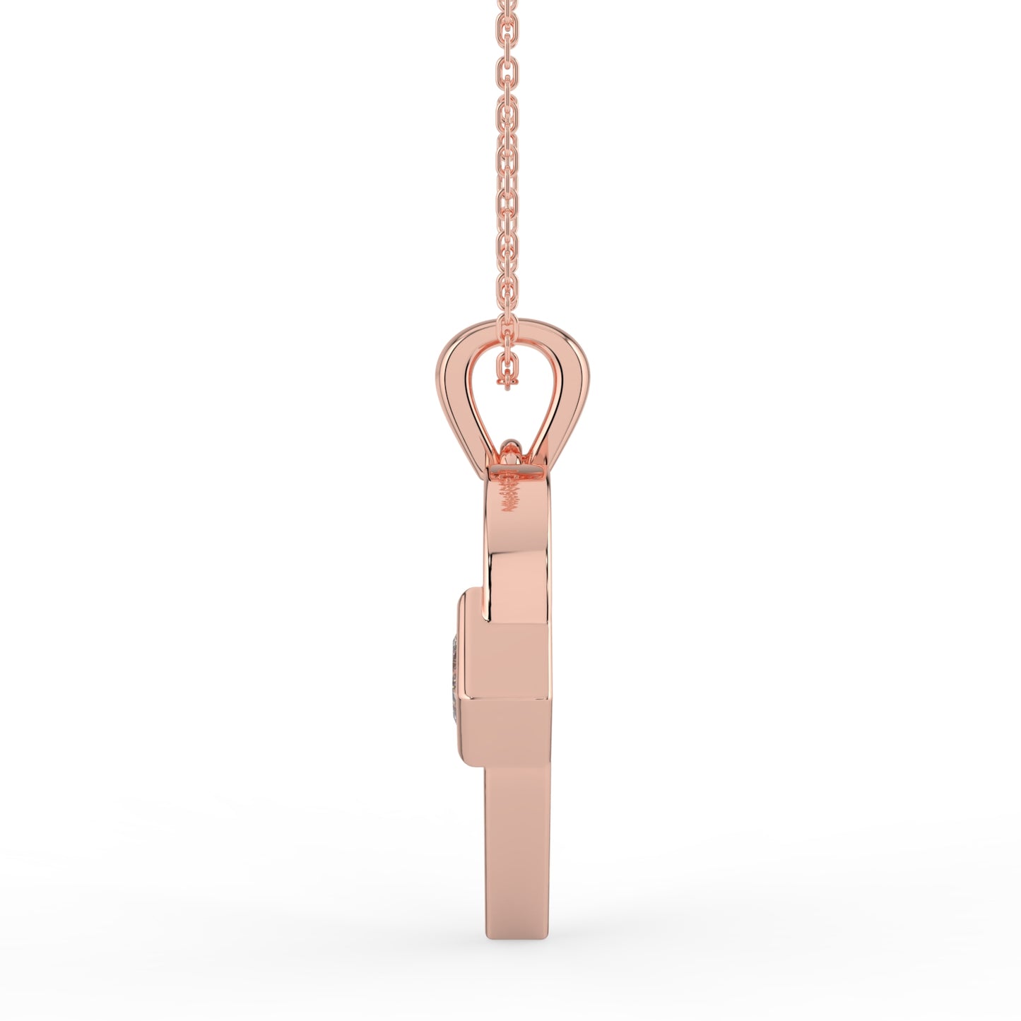 Petite Heart Lab Diamond Pendant