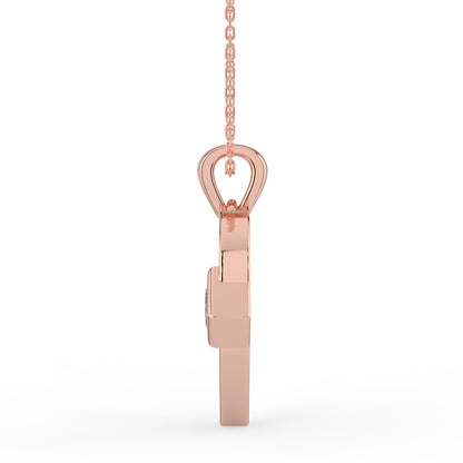 Petite Heart Lab Diamond Pendant