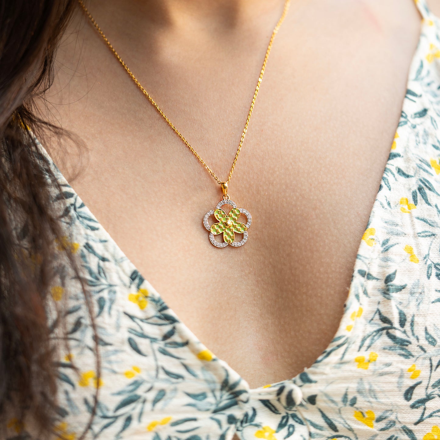 Blossom Siesta Lab Diamond Pendant