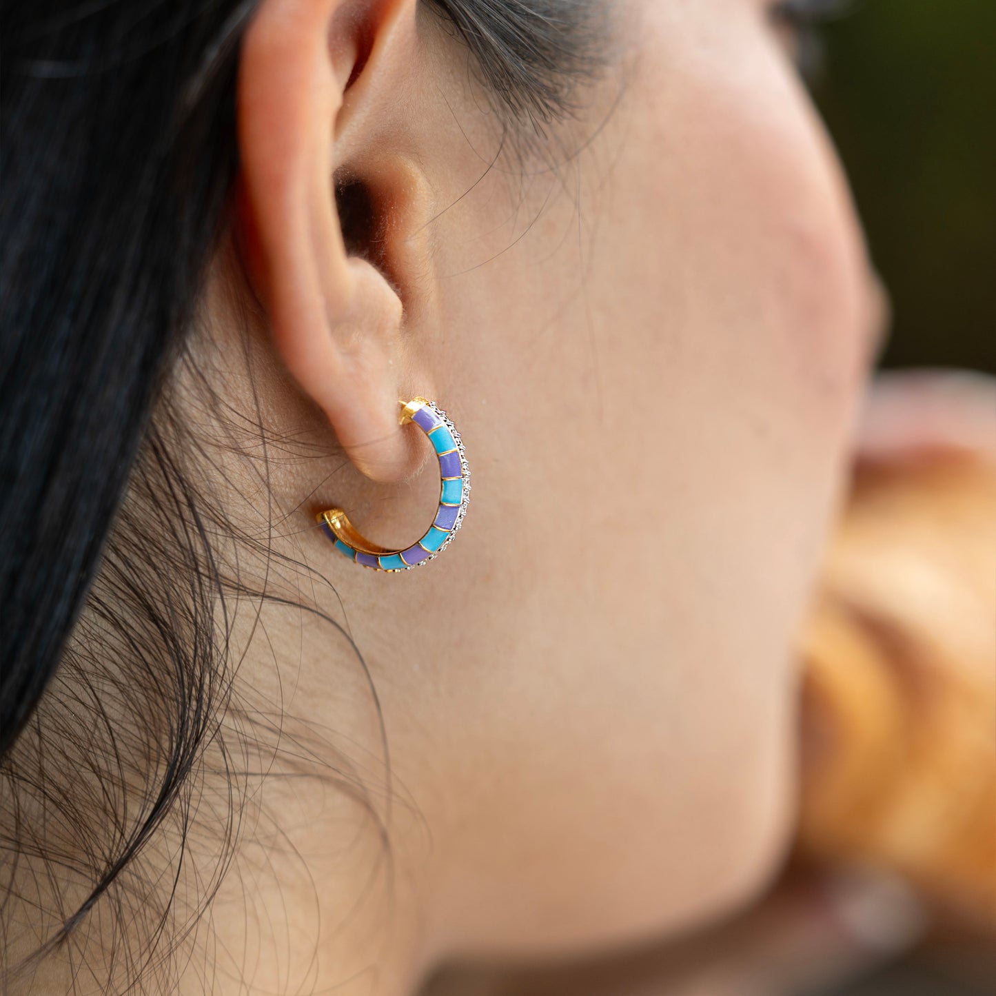 Candyline Enamel Hoops