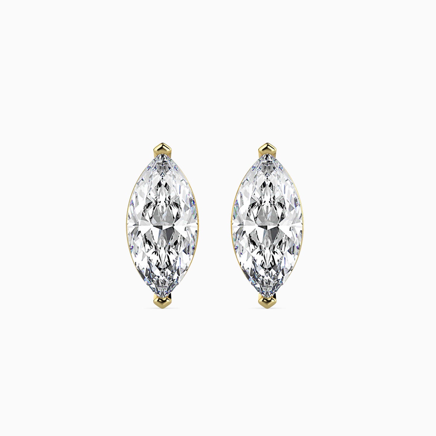 50 Cent Marquise Solitaire Studs