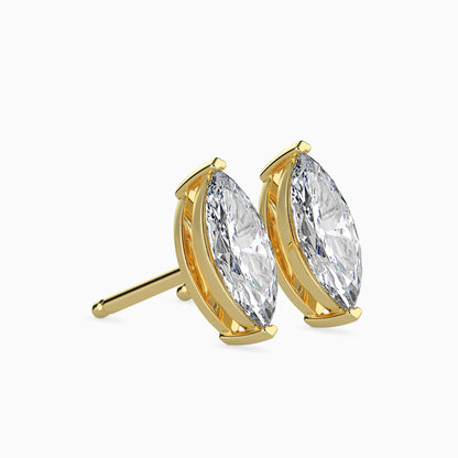 50 Cent Marquise Solitaire Studs