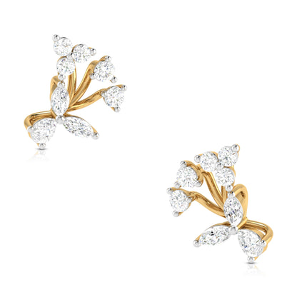 Floral Harmony Diamond Earrings