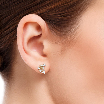 Floral Harmony Diamond Earrings