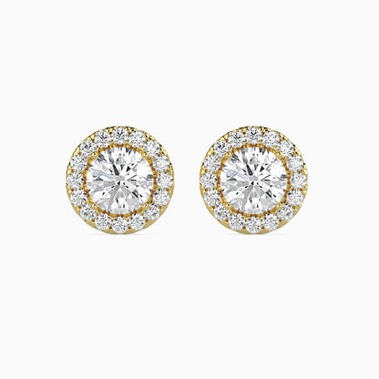 50 Cent Classic Solitaire Studs with Halo