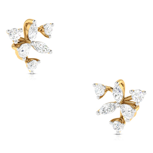 Petal Whirl Diamond Earrings