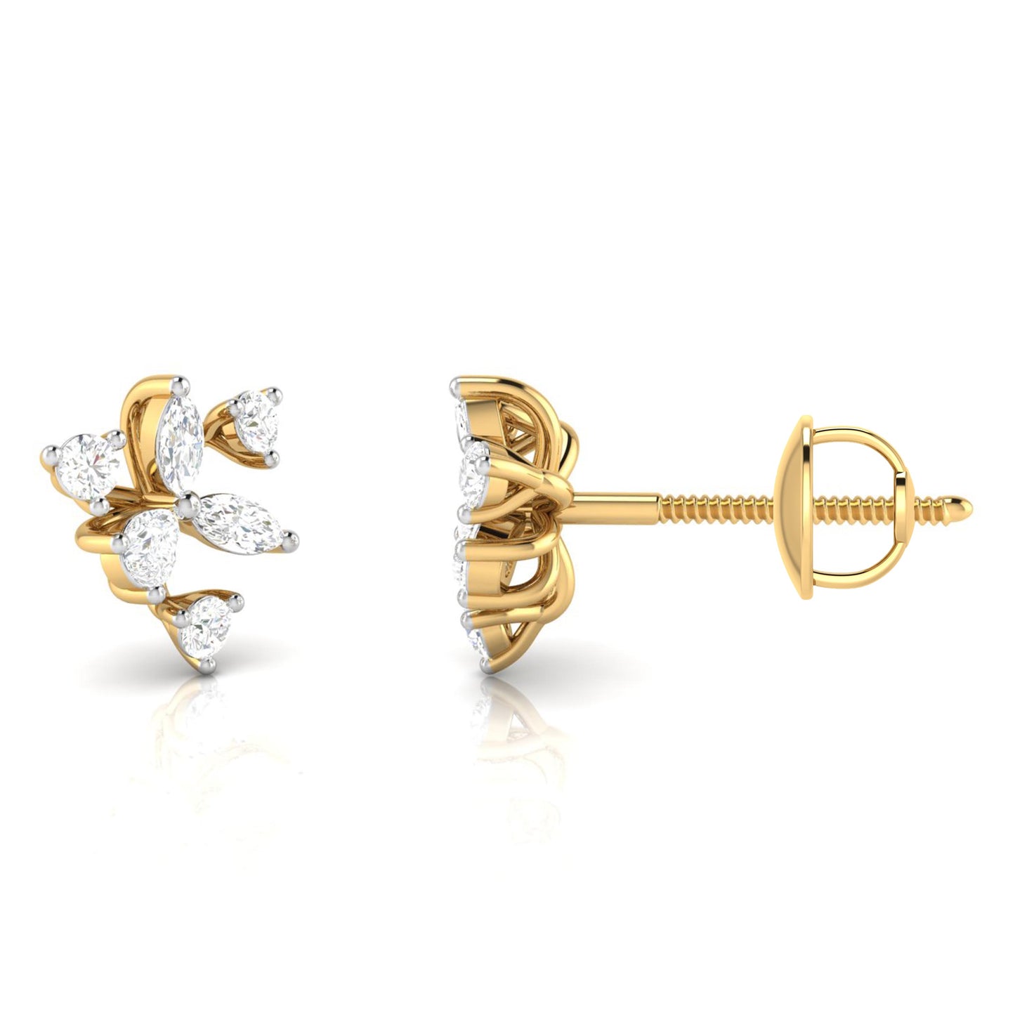 Petal Whirl Diamond Earrings