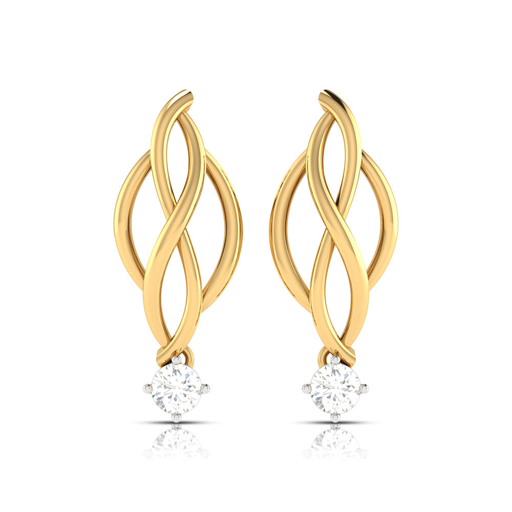 Ethereal Essence Solitaire Diamond Earrings