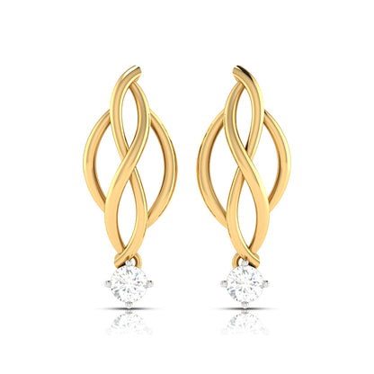 Ethereal Essence Solitaire Diamond Earrings