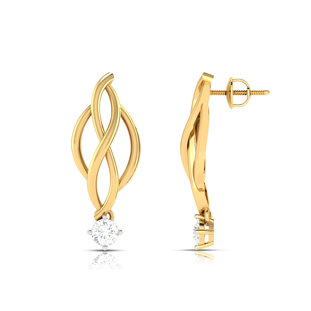 Ethereal Essence Solitaire Diamond Earrings