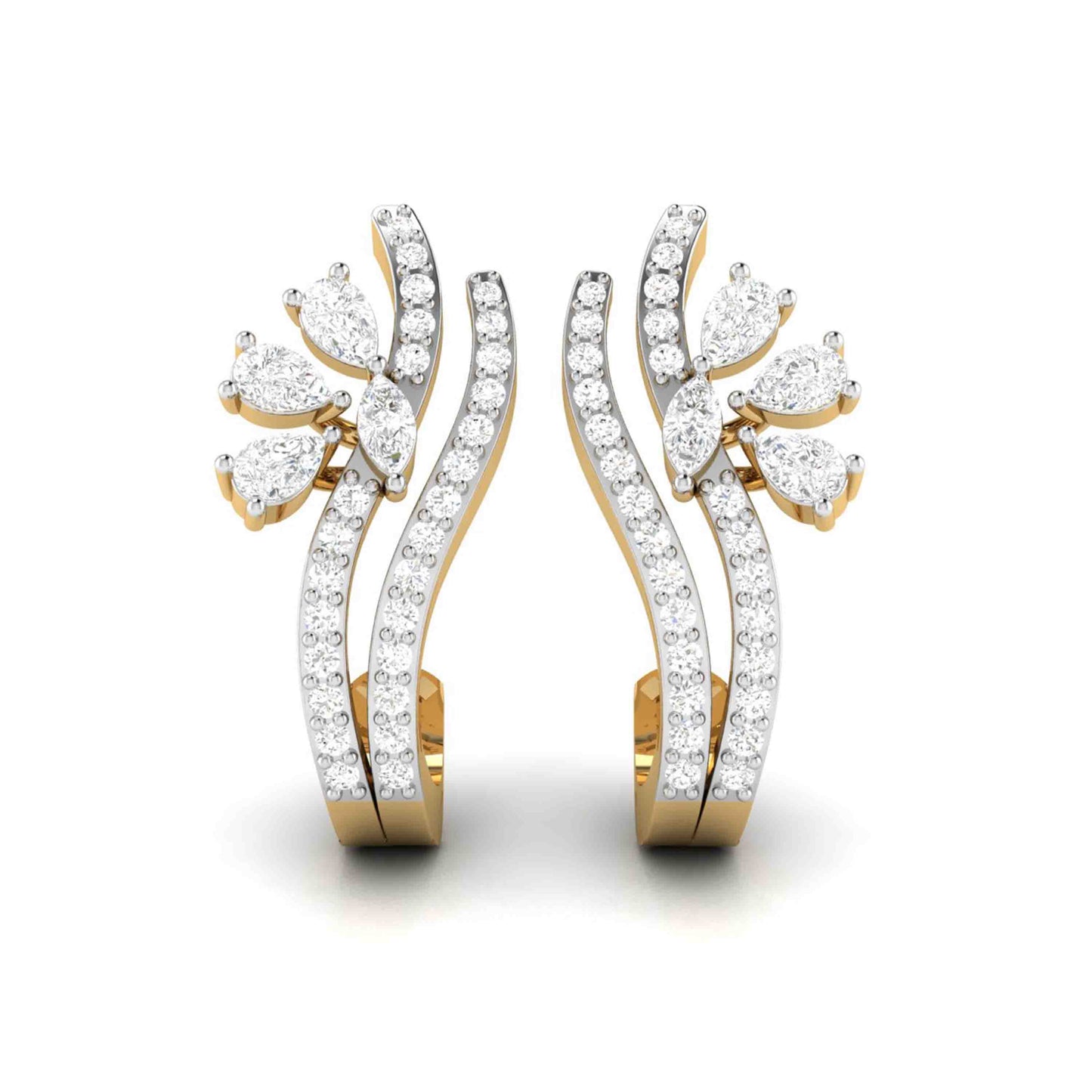 Iris Cascade Diamond Earrings