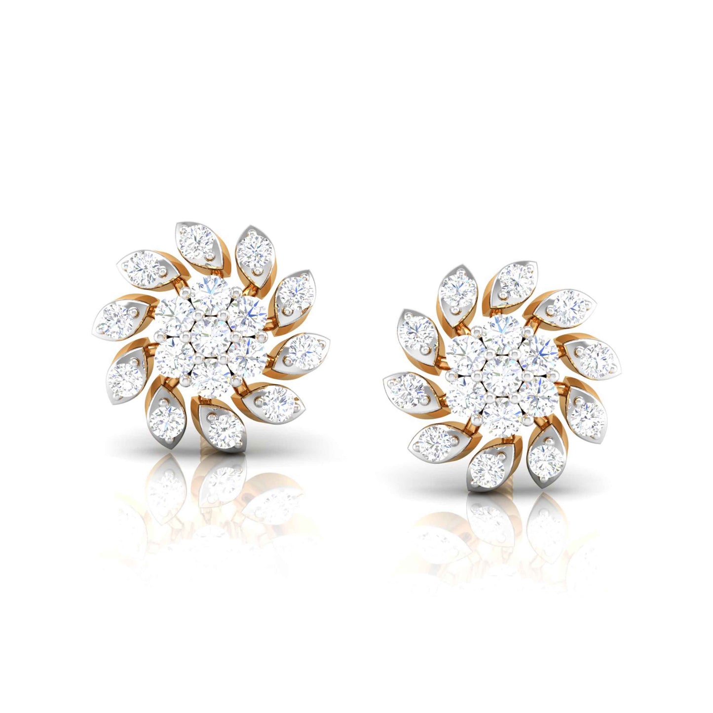 Floral Prism Diamond Earrings