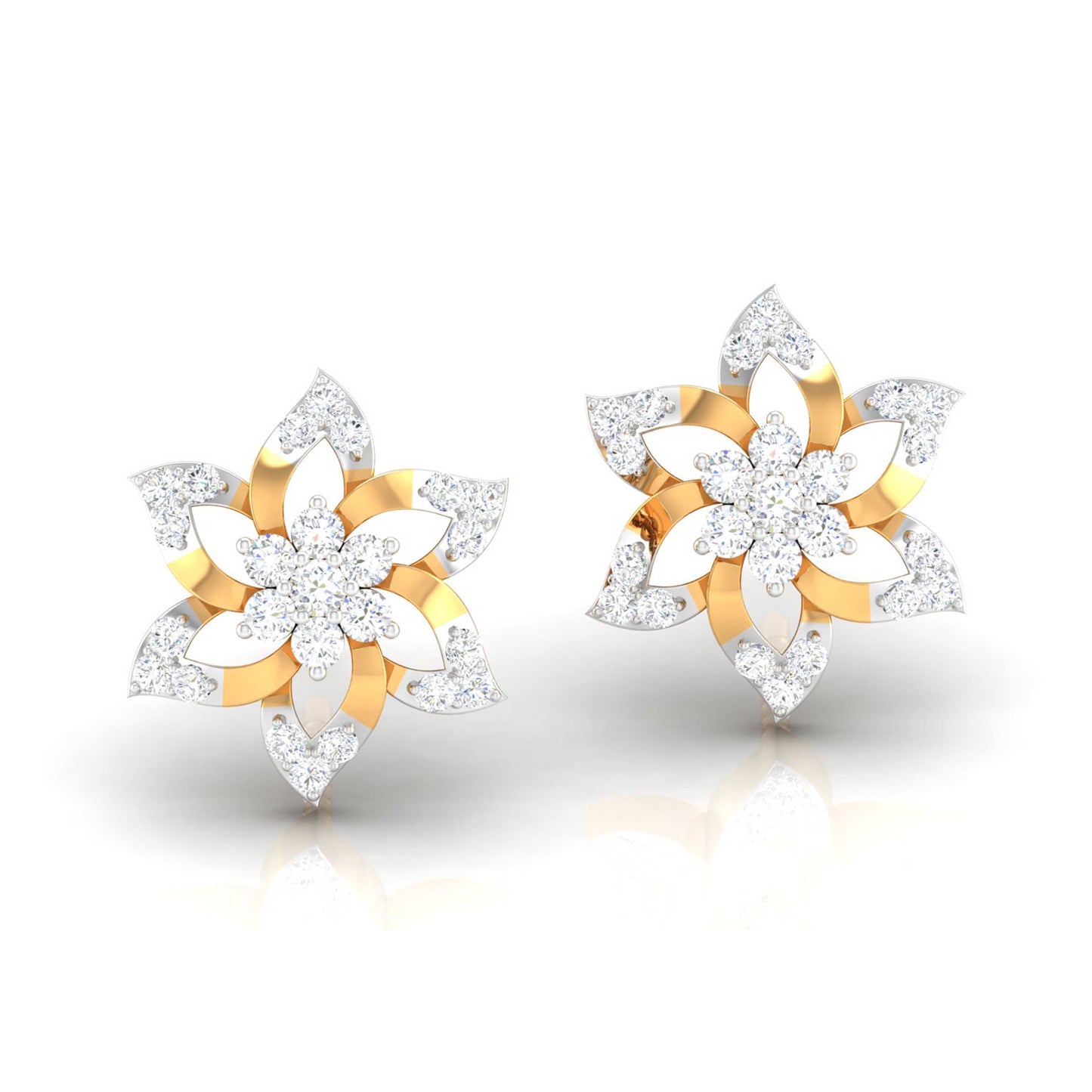 Floral Radiance Diamond Earrings