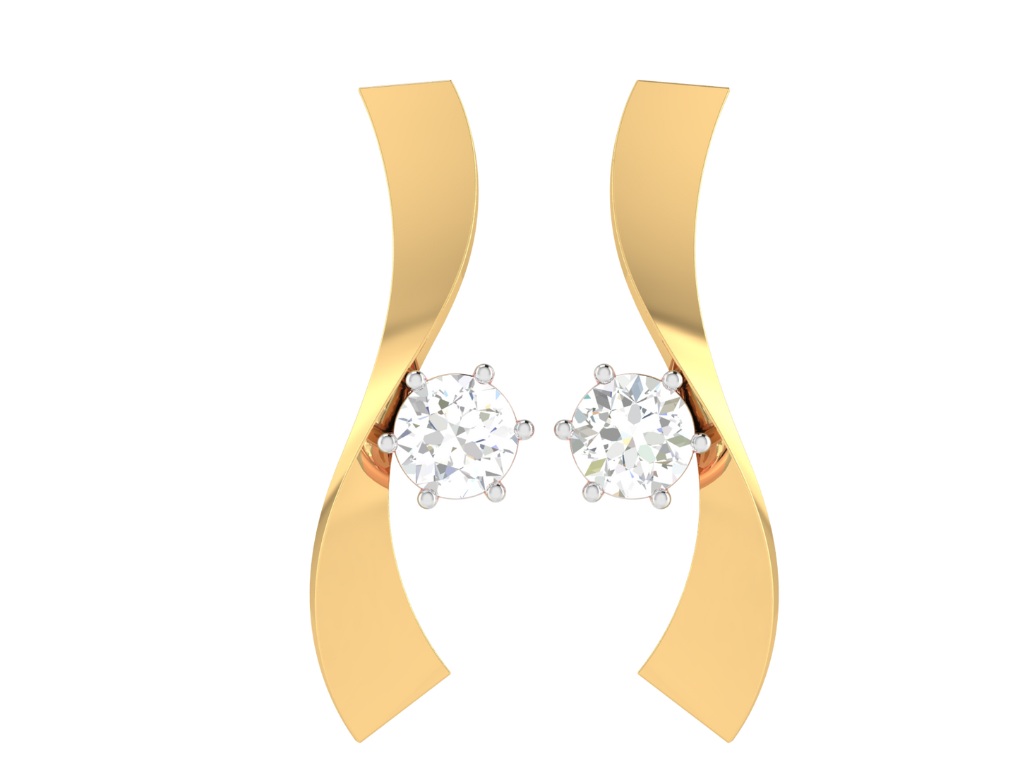 Stellar Solitaire Diamond Earrings