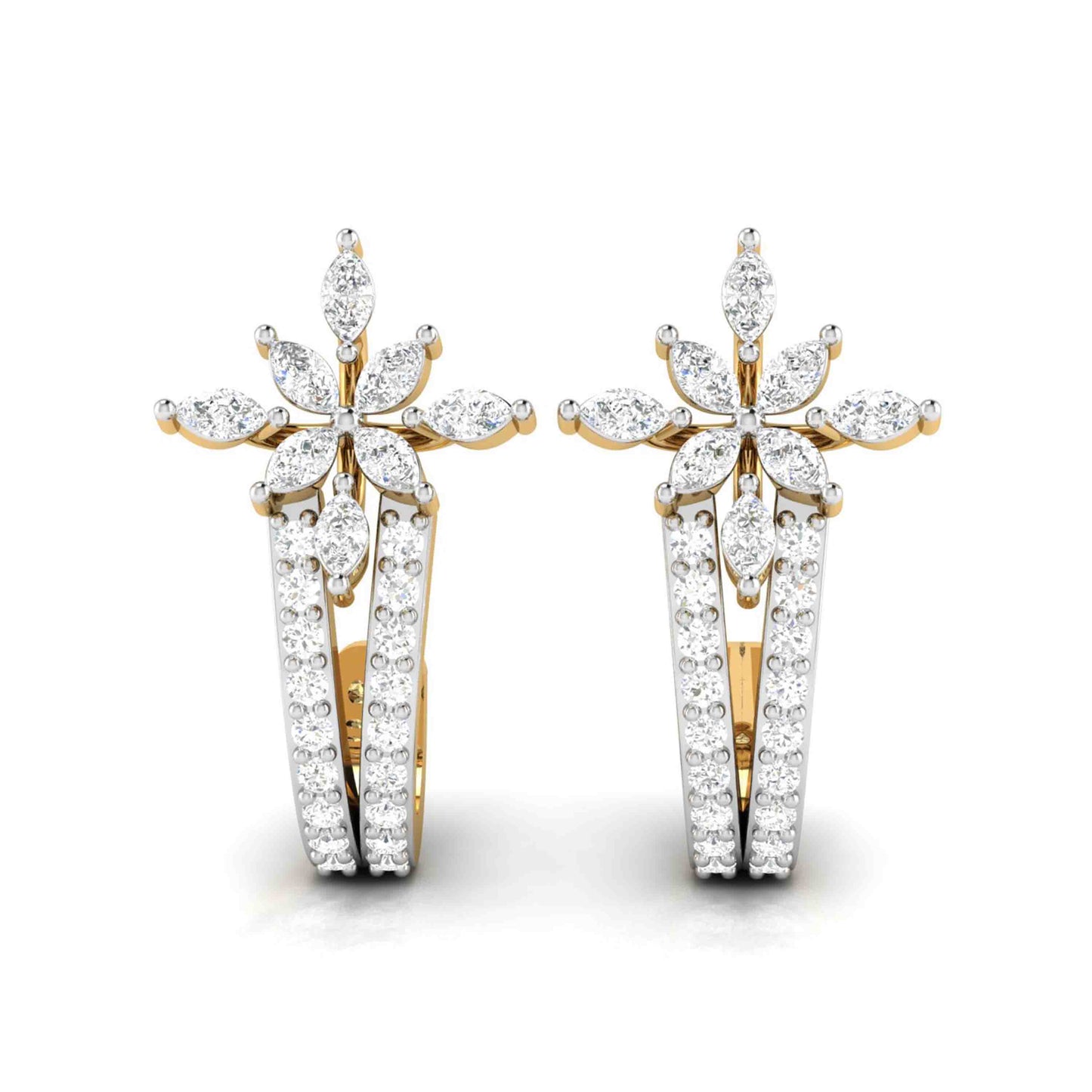 Lotus Brilliance Diamond Earrings