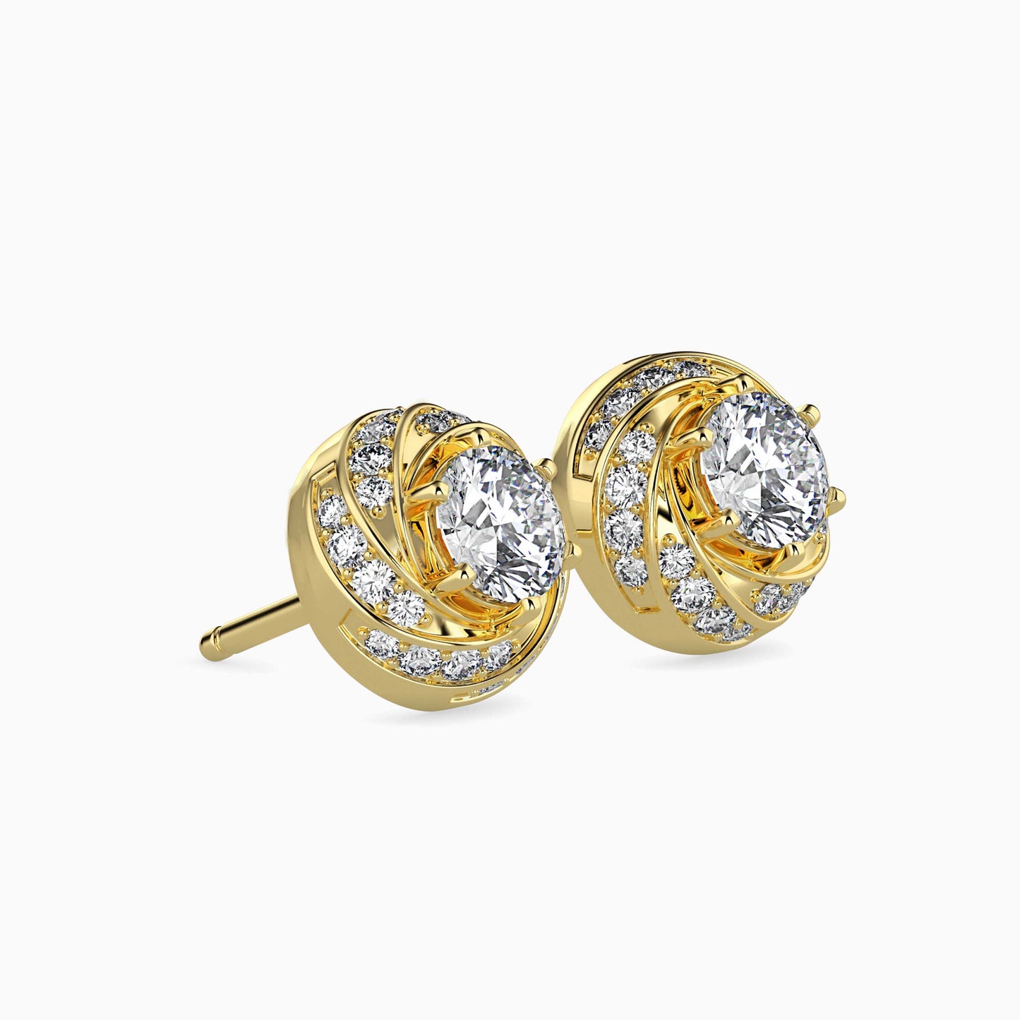 Heavenly Glow Solitaire Earrings