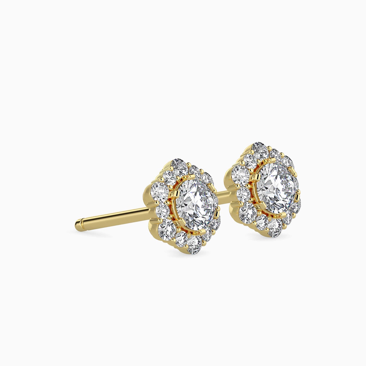 Elegant Mirage Solitaire Earrings