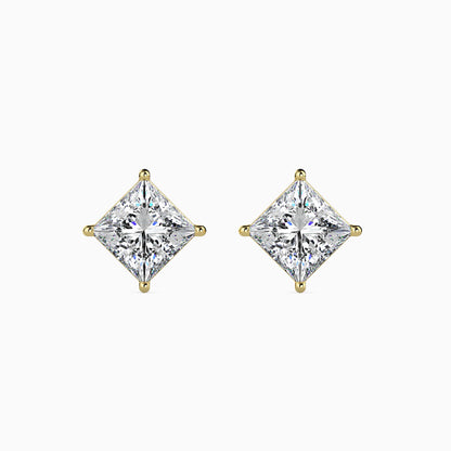 50 Cent Princess Solitaire Studs