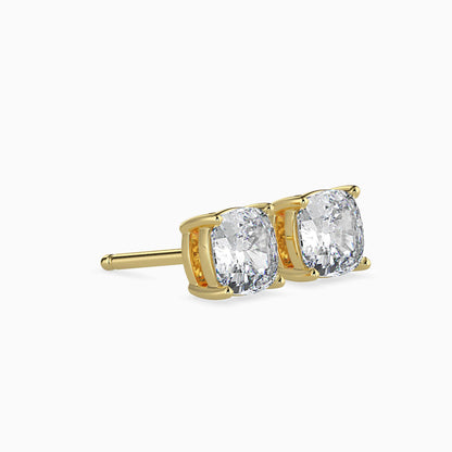 50 Cent Cushion Solitaire Studs