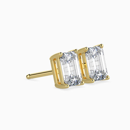 50 Cent Emerald Solitaire Studs