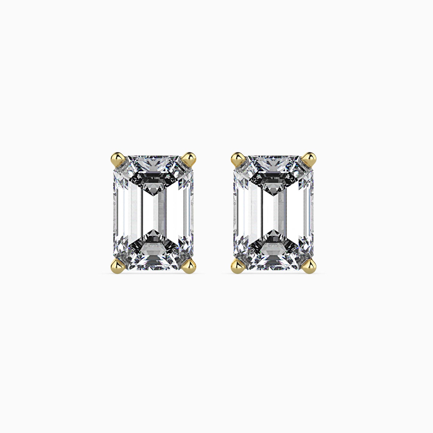 2 Carat Emerald Solitaire Studs