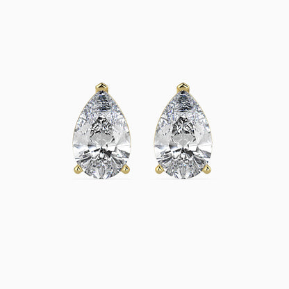 50 Cent Pear Solitaire Studs