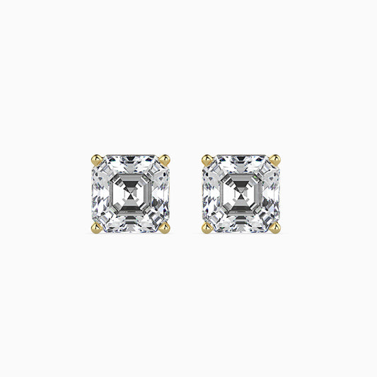 50 Cent Asscher Solitaire Studs