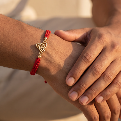 Threefold Harmony Silver Rakhi