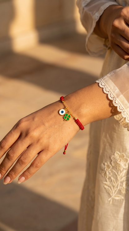 Luck and Protection Silver Rakhi