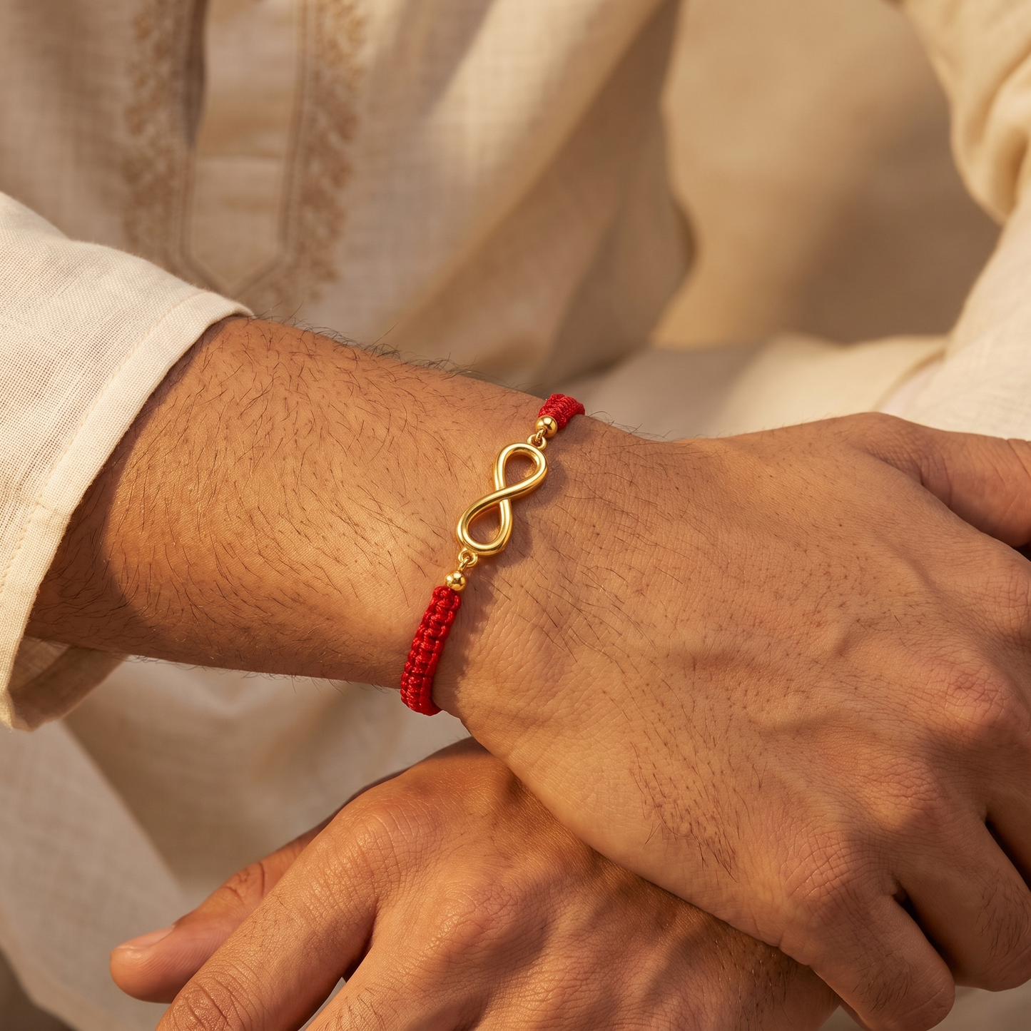 Infinity Elegance Silver Rakhi