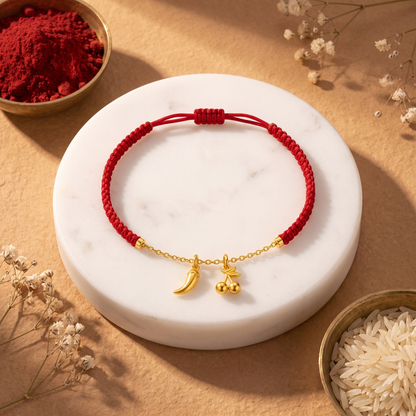 Sweet and Spicy Silver Rakhi