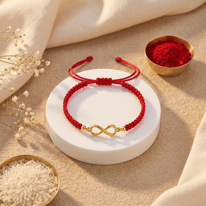 Infinity Elegance Silver Rakhi