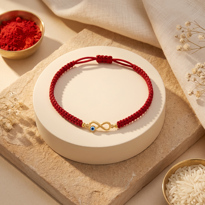 Infinite Protection Evil Eye Silver Rakhi