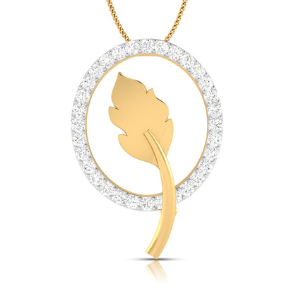 Leafy Charm Diamond Pendant