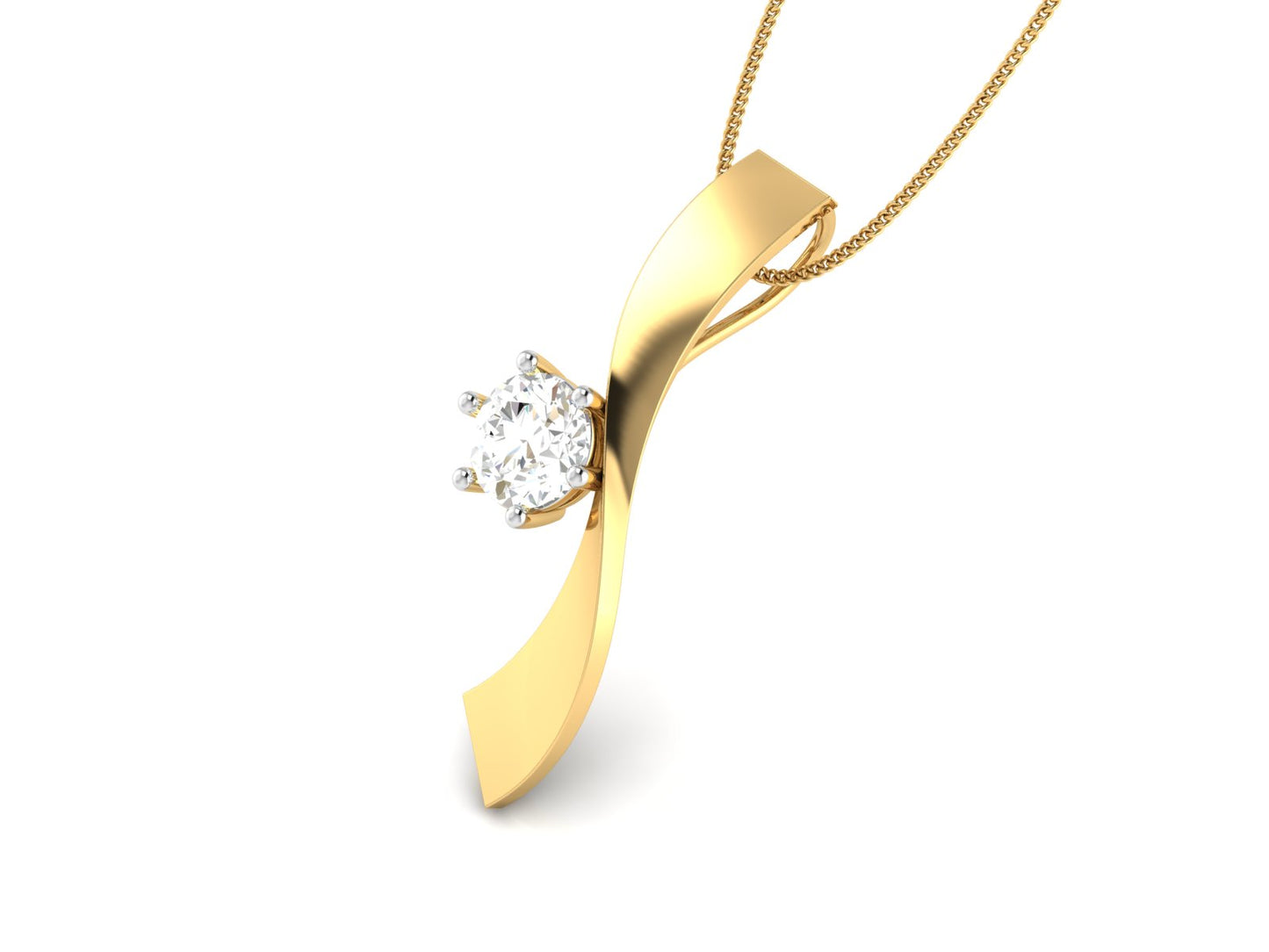 Stellar Solitaire Diamond Pendant