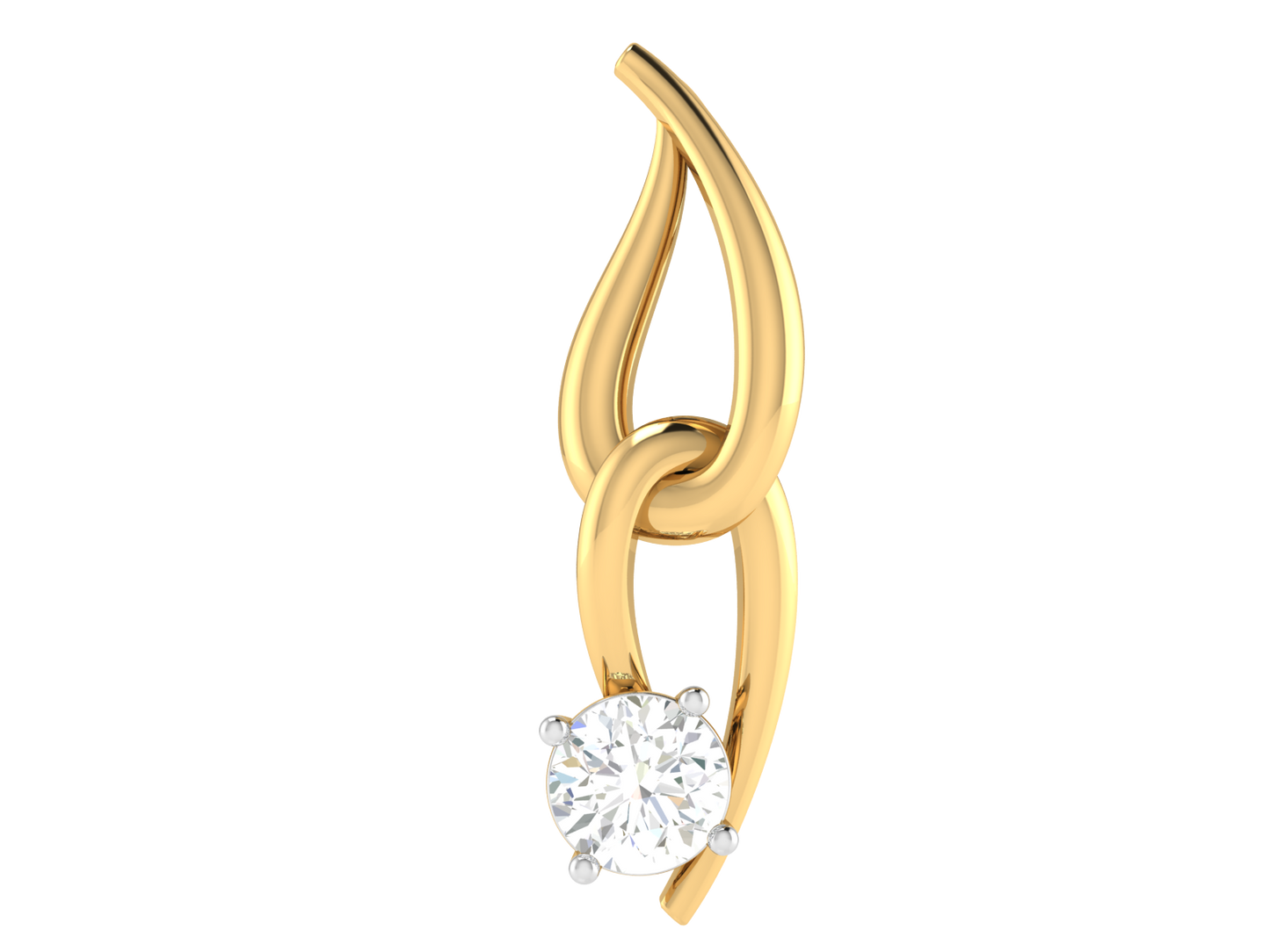 Radiant Ray Solitaire Diamond Pendant